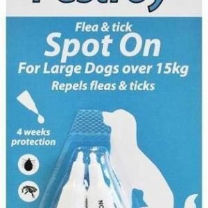 Pestroy Flea And Tick Spot On For Large Dogs Over 15Kg