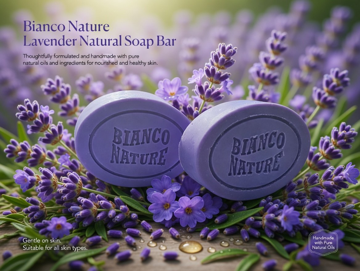 Handmade Natural Care Lavender Scented Soap Bar – Calms & Soothes