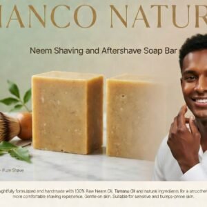 Bianco Nature Neem Shaving Soap Bar - Bumps-Prone & Sensitive Skin (2 x 100g)