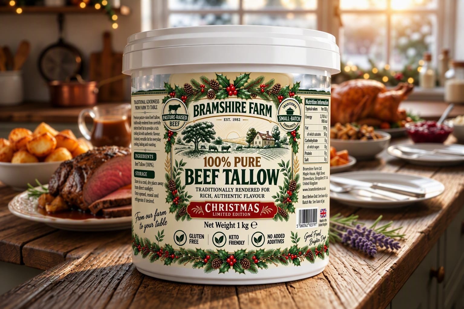 Bramshire Farm Special Edition 100% Pasture-Raised Beef Tallow | Premium Quality
